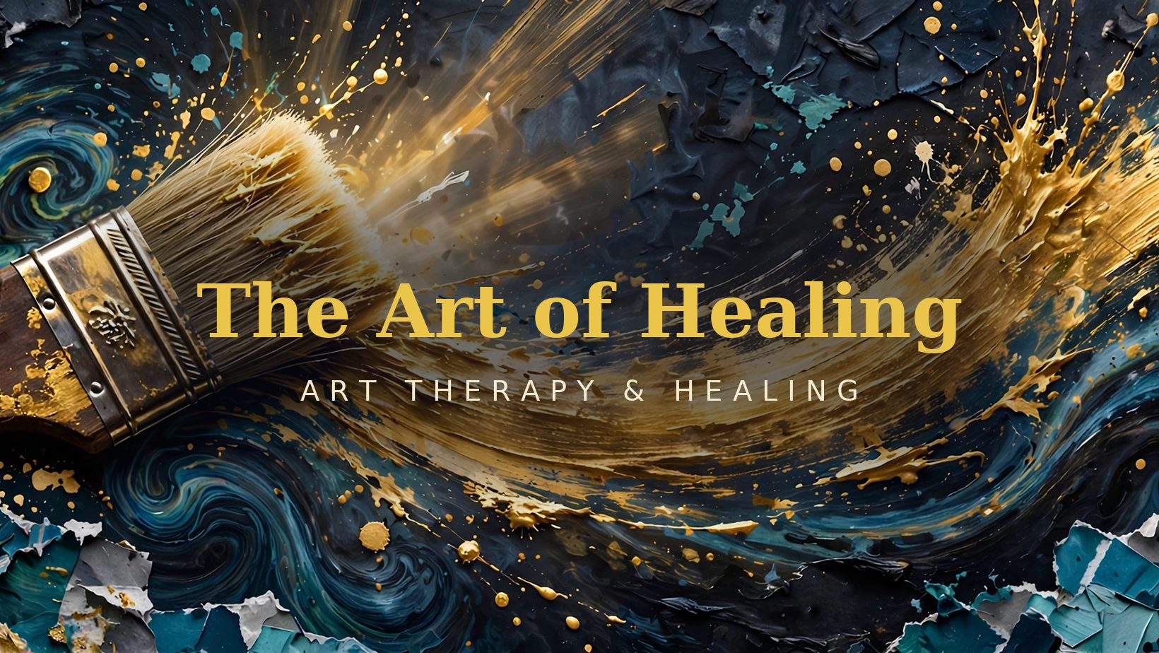 Expressive mixed-media artwork for The Art of Healing