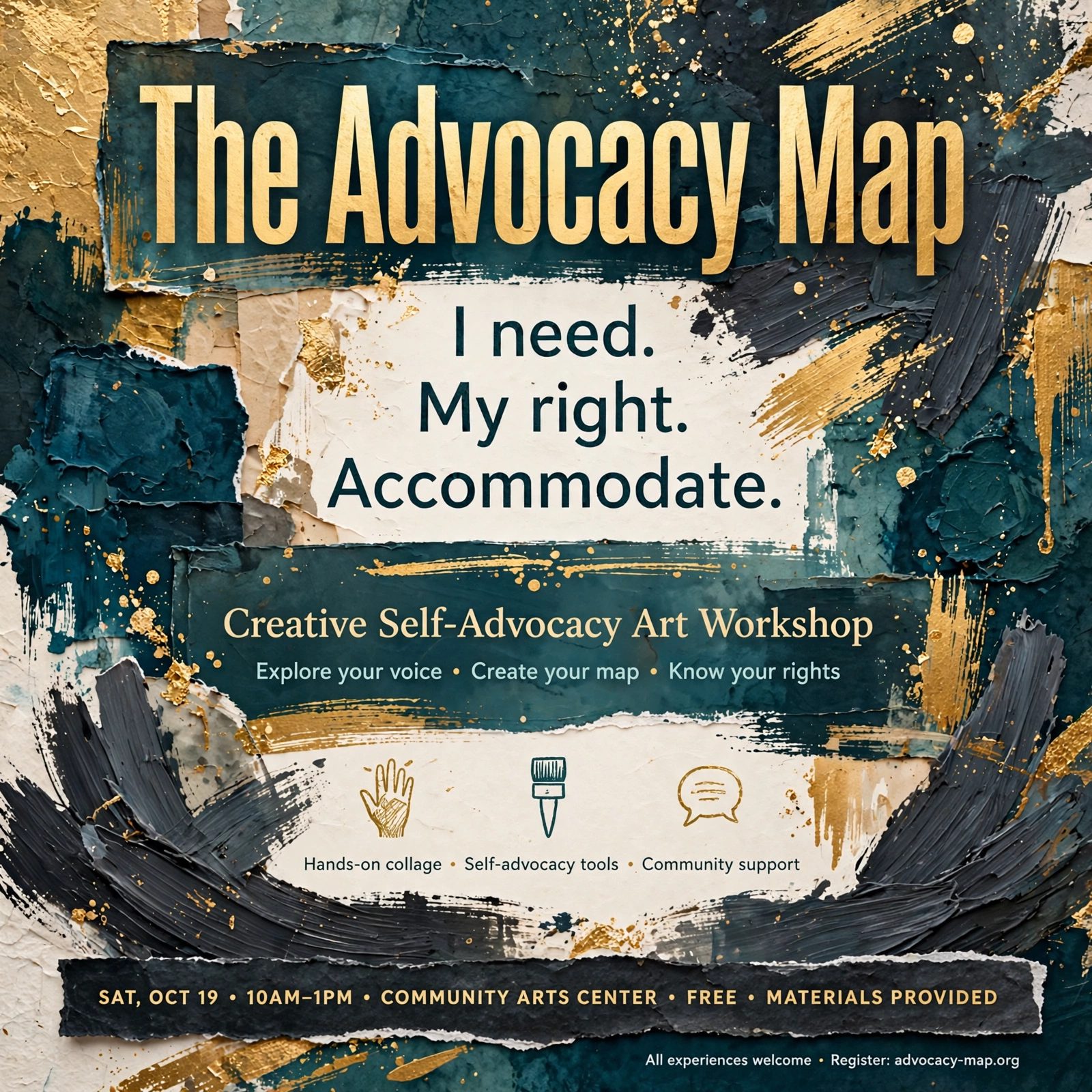 The Advocacy Map creative self-advocacy workshop artwork